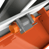 Volledige weergave Vilton kanteltafel met externe vibrators.