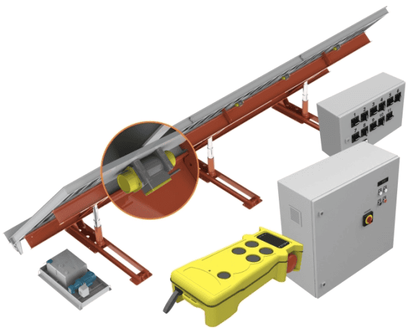 Vilton trilmechanisme voor productietafels.